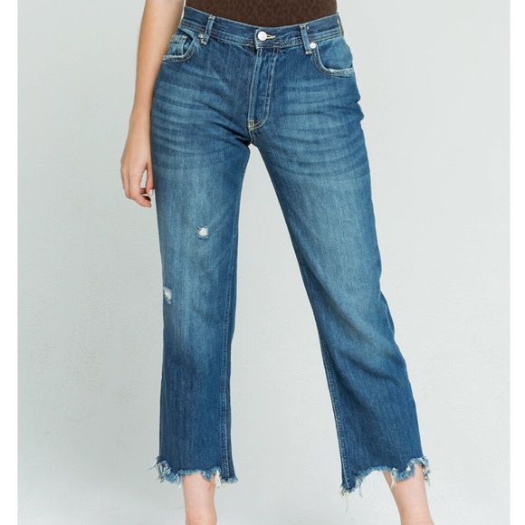 NWT Free People Maggie Dark Wash Jeans - Picture 2 of 7